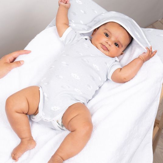 LUMA babycare Asciugamano da bagno con cappuccio 85 x 75 cm - Lovely Sky