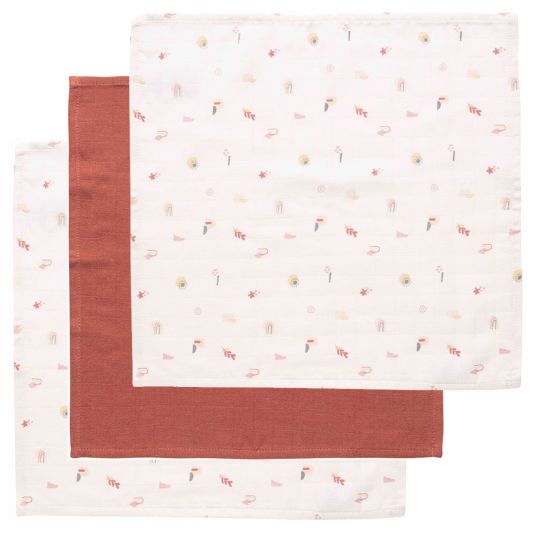 LUMA babycare Care cloth 3 pack - Muslin 32 x 32 cm - Sunset Shapes
