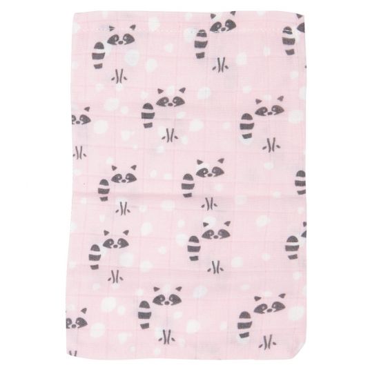 LUMA babycare Waschhandschuh 3er Pack Musselin - Racoon Pink