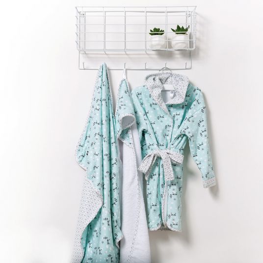 LUMA babycare Reversible blanket 75 x 100 cm - Racoon Mint