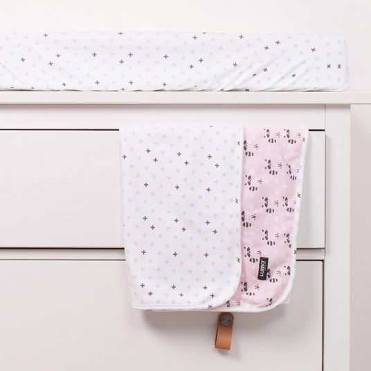 LUMA babycare Wende-Decke 75 x 100 cm - Racoon Pink