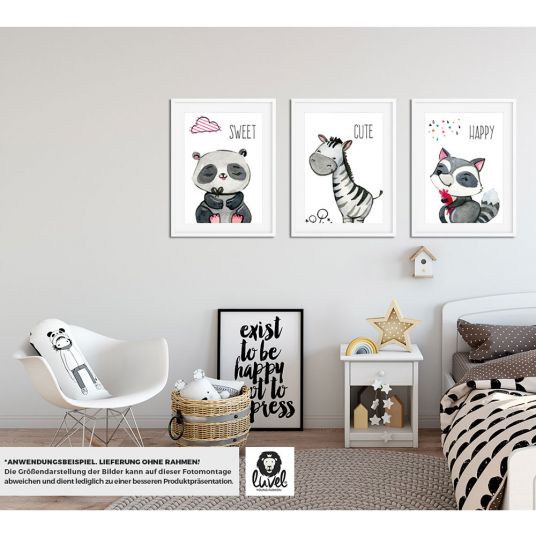 Luvel Poster set of 3 - Sweet Happy Cute - A4