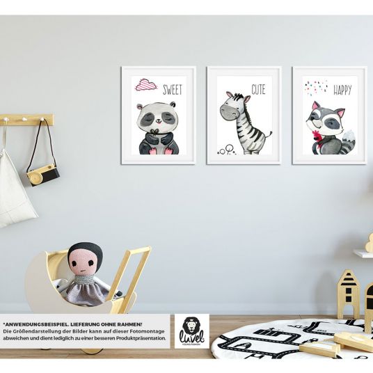 Luvel Poster 3er Set - Sweet Happy Cute - A4