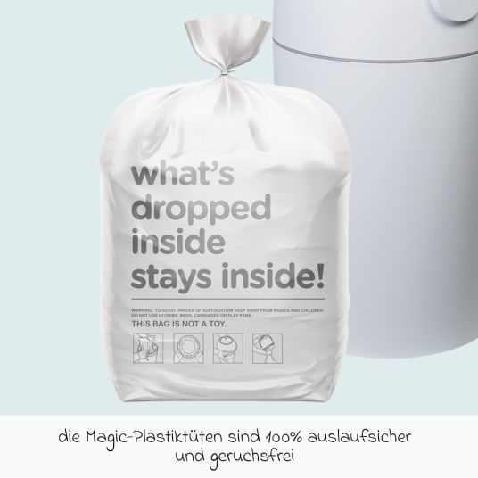 Magic Pack of 3 diaper bags for Magic Majestic diaper pail - white