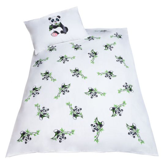 Makian Biancheria da letto 100 x 135 cm - Panda - Bianco