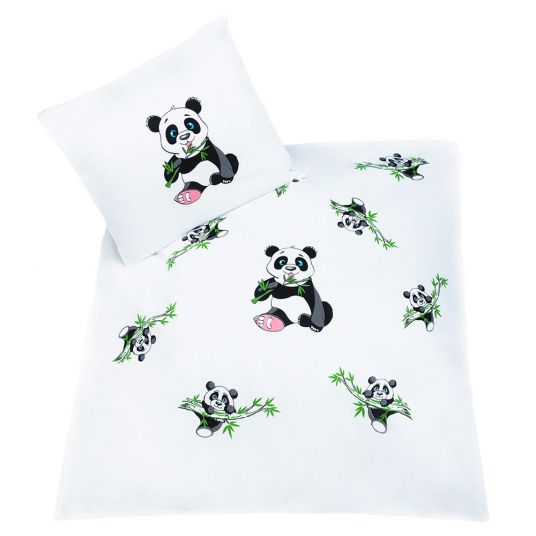 Makian Bed linen 80 x 80 cm - Panda - White