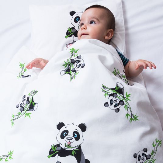 Makian Bed linen 80 x 80 cm - Panda - White