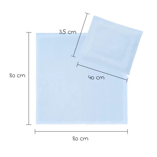 Makian Bed linen 80 x 80 cm - Uni Light Blue