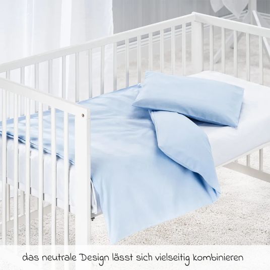 Makian Biancheria da letto 80 x 80 cm - Uni Azzurro