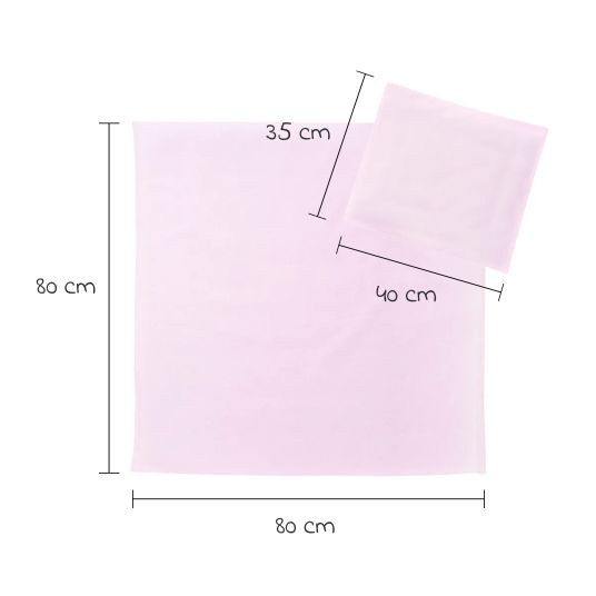 Makian Bed linen 80 x 80 cm - Uni Rosa