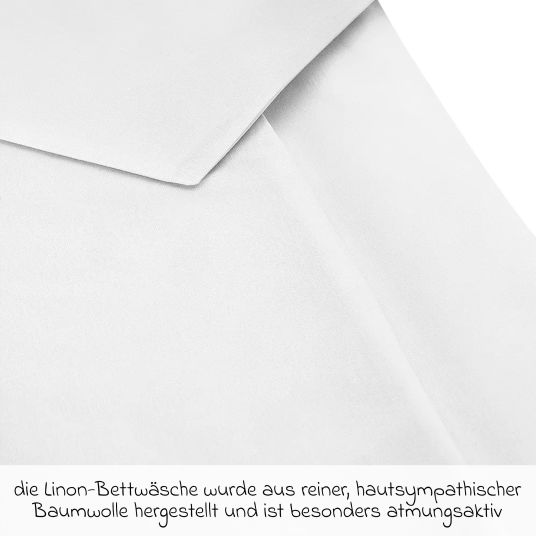 Makian Biancheria da letto 80 x 80 cm - Uni White
