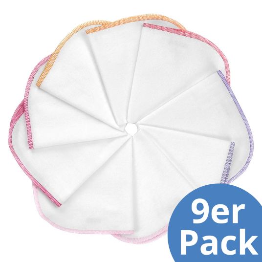 Makian Molton Flanell Baby Waschlappen 9er Pack 30 x 30 cm - Rosa Pink