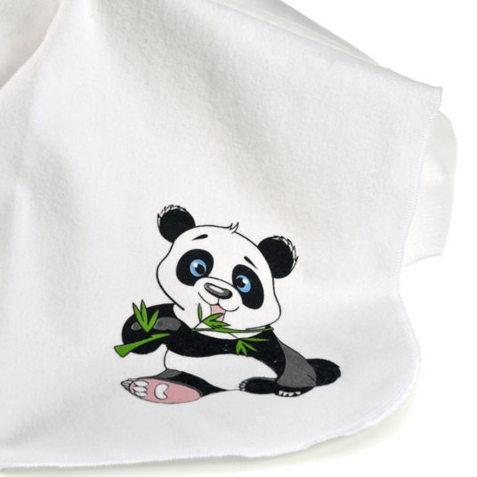Makian Molton cloth pack of 3 - Panda - White