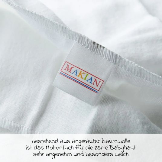 Makian Molton cloth pack of 5 80 x 80 - white