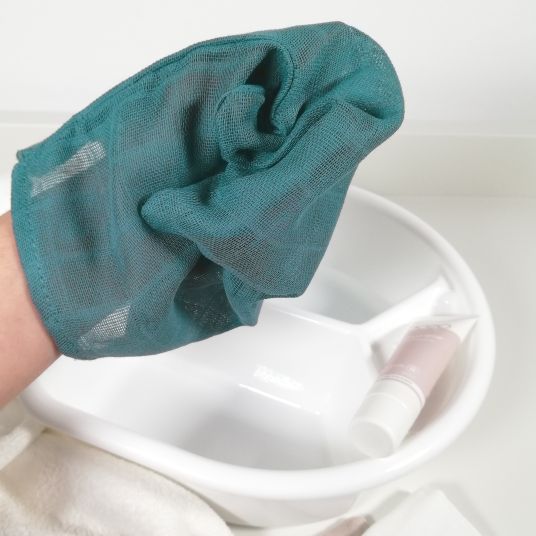 Makian Gauze wash glove 8 pack 15 x 20 cm - Patina / Mint