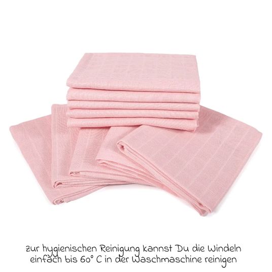 Makian Gauze diaper / gauze cloth 10 pack 80 x 80 cm - powder