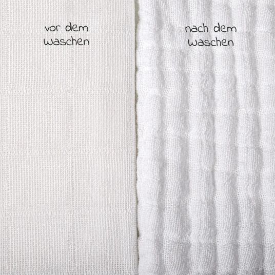 Makian Mullwindeln / Mulltücher / Spucktücher 10er Pack 35 x 50 cm - Weiß
