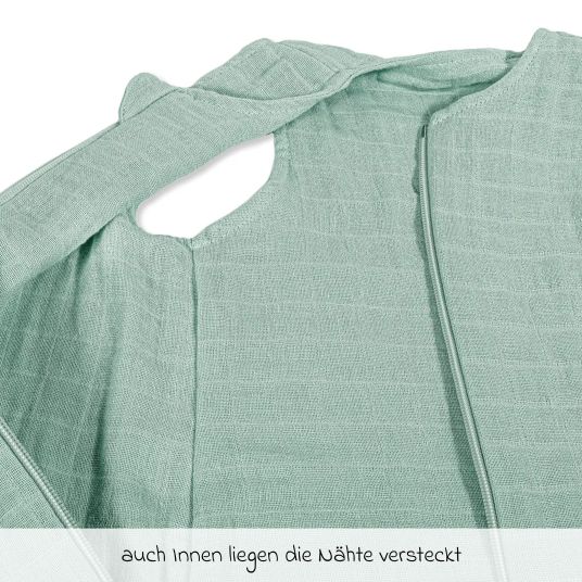 Makian Muslin sleeping bag - Mint - Size 60 cm