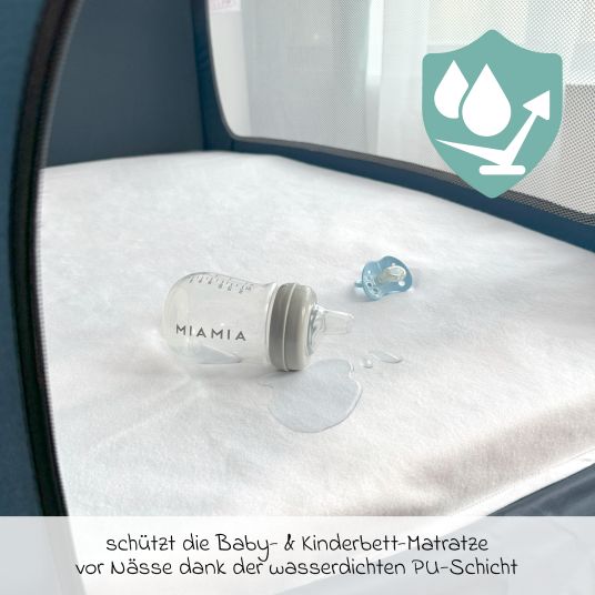 Makian Wasserdichte Betteinlage / Matratzenauflage für Baby- & Reisebetten - Molton 60 x 120 cm