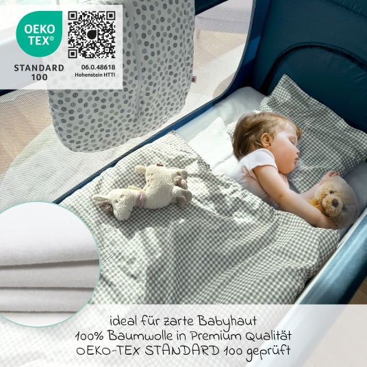 Makian Waterproof bed pad / mattress topper for baby & travel cots - Molton 60 x 120 cm