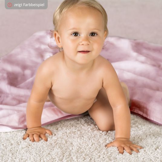Makian Reversible blanket / baby blanket gauze 4-ply 70 x 100 cm - Patina Mint