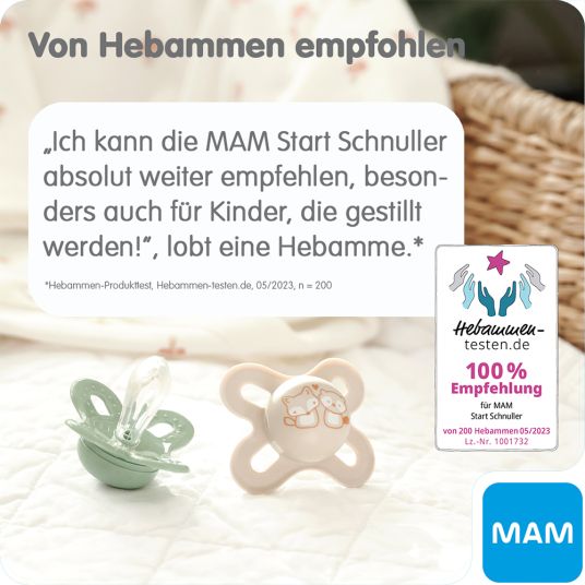MAM 5-piece starter set Welcome to the world - 3 PP bottles Easy Start Anti-Colic, pacifier Start & pacifier chain - Beige