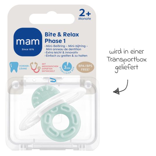 MAM Teething ring Bite & Relax Phase 1 - MInt