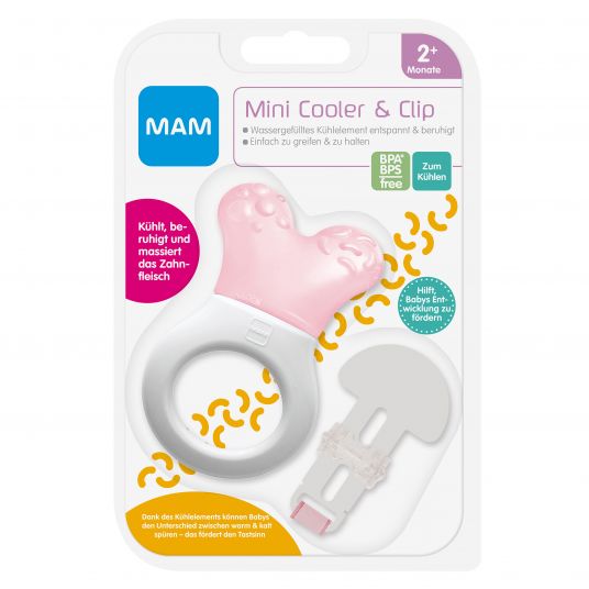 MAM Kühl-Beißring Mini Cooler & Clip - Rosa