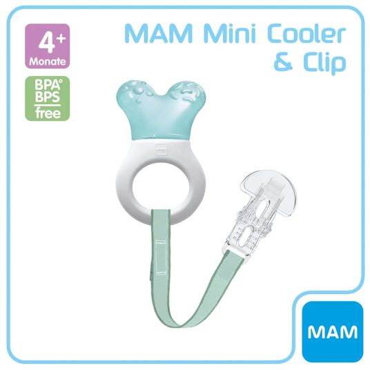 MAM Cooling Bite Ring Mini Cooler & Clip - Turquoise