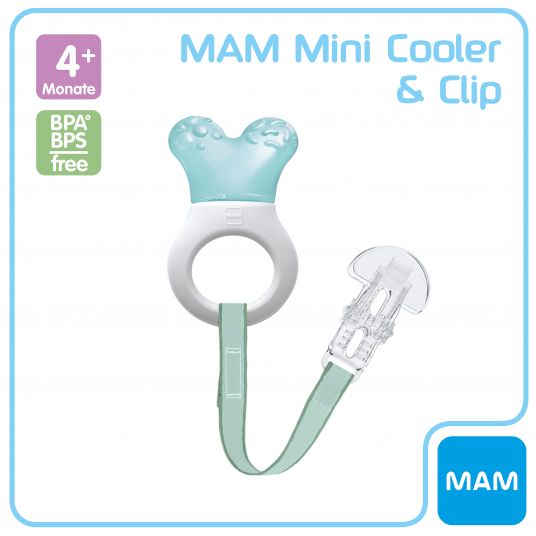 MAM Kühl-Beißring Mini Cooler & Clip - Türkis