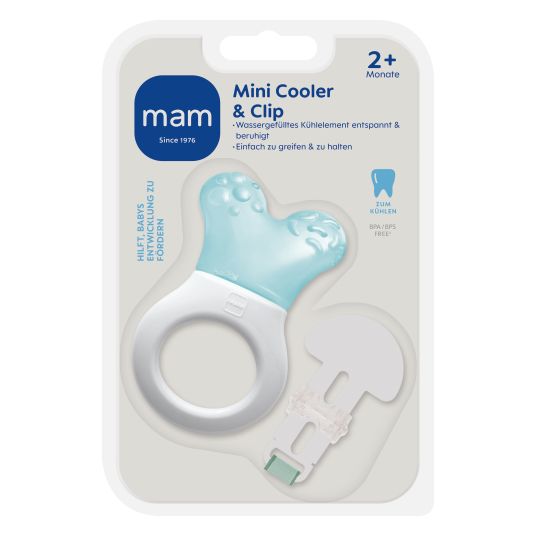 MAM Cooling Bite Ring Mini Cooler & Clip - Turquoise