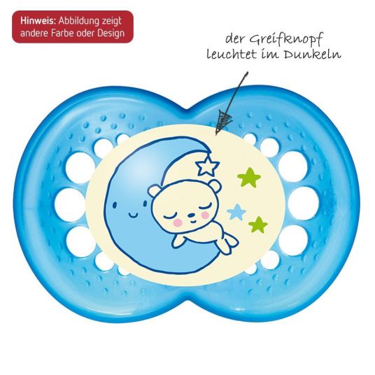 MAM Soother 2 pack Night - Silicone 6-16 M - for boys