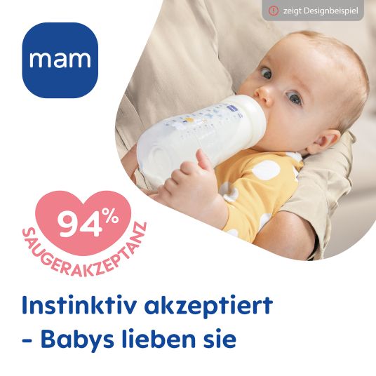 MAM PP-Flasche 2er Pack Easy Active Baby Bottle 270 ml - Silikon Gr. 1 - Katze & Schmetterling