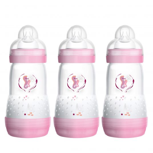 MAM PP bottle 3-pack Easy Start Anti-Colic 260 ml - Pink