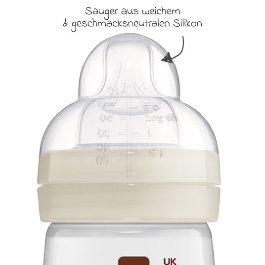 MAM PP-Flasche Easy Active Baby Bottle 270 ml - Silikon Gr. 1 - Biene & Igel