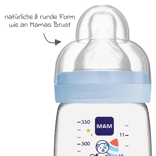 MAM PP bottle Easy Active Baby Bottle 330 ml - Silicone Size 2 - Universe - Blue