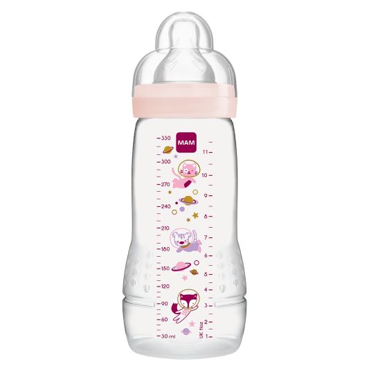 MAM PP Bottle Easy Active Biberon 330 ml - Silicone Gr. 2 - Universo - Rosa