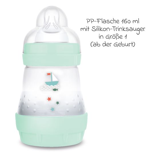 MAM PP bottle Easy Start Anti-Colic 160 ml - Boat - Mint