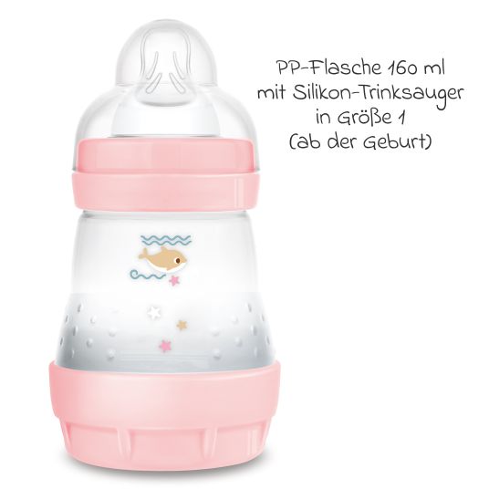 MAM PP bottle Easy Start Anti-Colic 160 ml - Dolphin - Pink