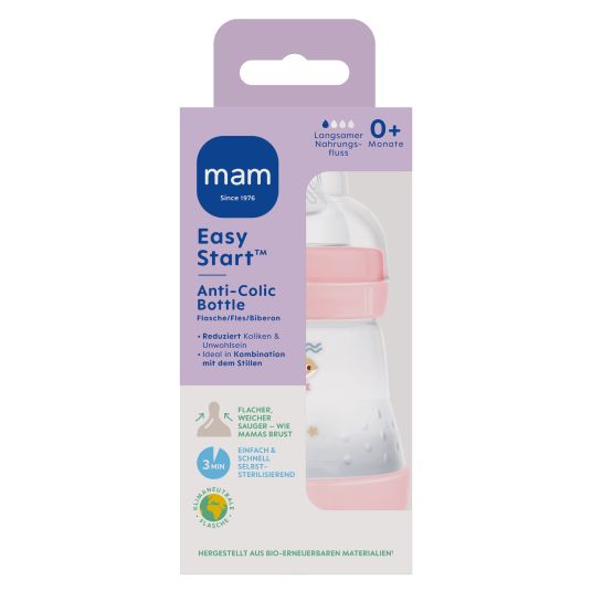 MAM PP bottle Easy Start Anti-Colic 160 ml - Dolphin - Pink