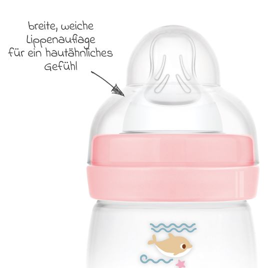 MAM PP bottle Easy Start Anti-Colic 160 ml - Dolphin - Pink