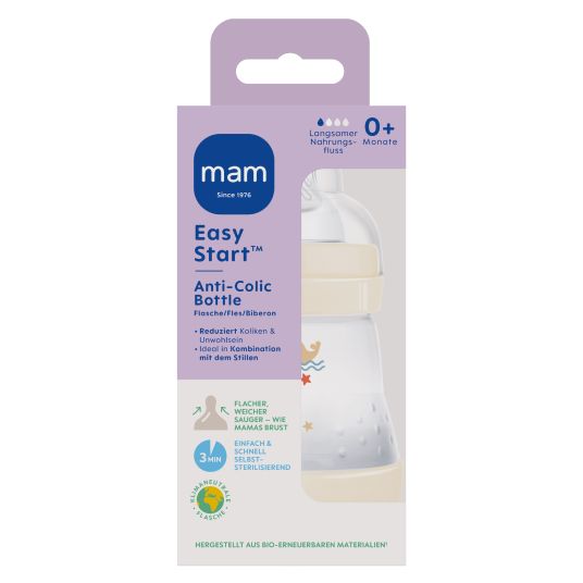 MAM PP-Flasche Easy Start Anti-Colic 160 ml - Robbe - Beige