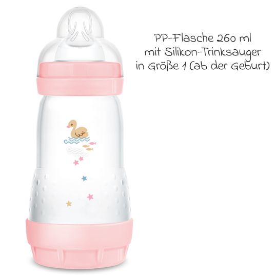 MAM PP-Flasche Easy Start Anti-Colic 260 ml - Ente - Rosa