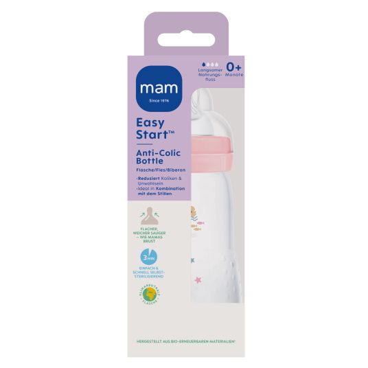 MAM PP-Flasche Easy Start Anti-Colic 260 ml - Ente - Rosa