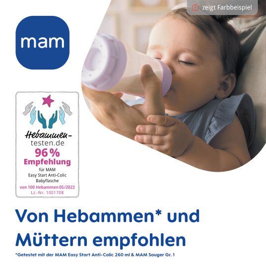 MAM PP-Flasche Easy Start Anti-Colic 260 ml - Ente - Rosa