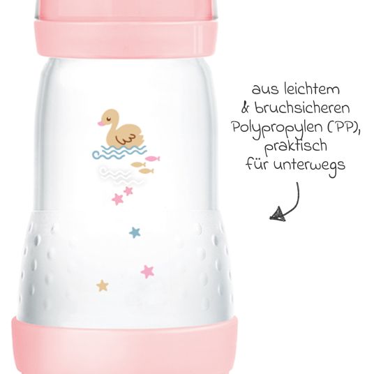 MAM PP-Flasche Easy Start Anti-Colic 260 ml - Ente - Rosa