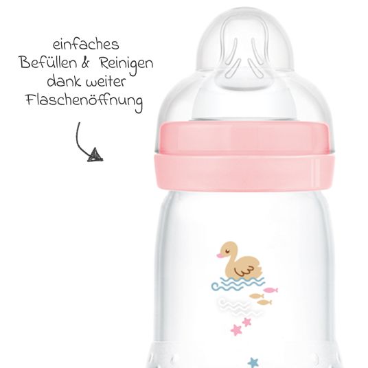 MAM PP-Flasche Easy Start Anti-Colic 260 ml - Ente - Rosa