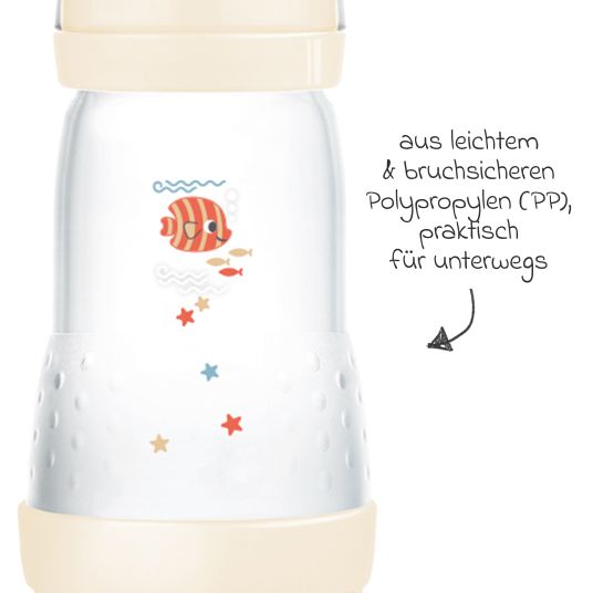 MAM PP bottle Easy Start Anti-Colic 260 ml - Fish - Beige