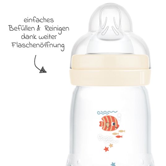 MAM PP bottle Easy Start Anti-Colic 260 ml - Fish - Beige