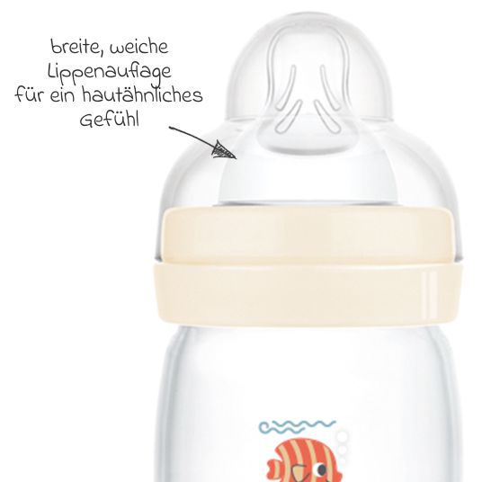 MAM Bottiglia in PP Easy Start Anti-Colic 260 ml - Pesce - Beige